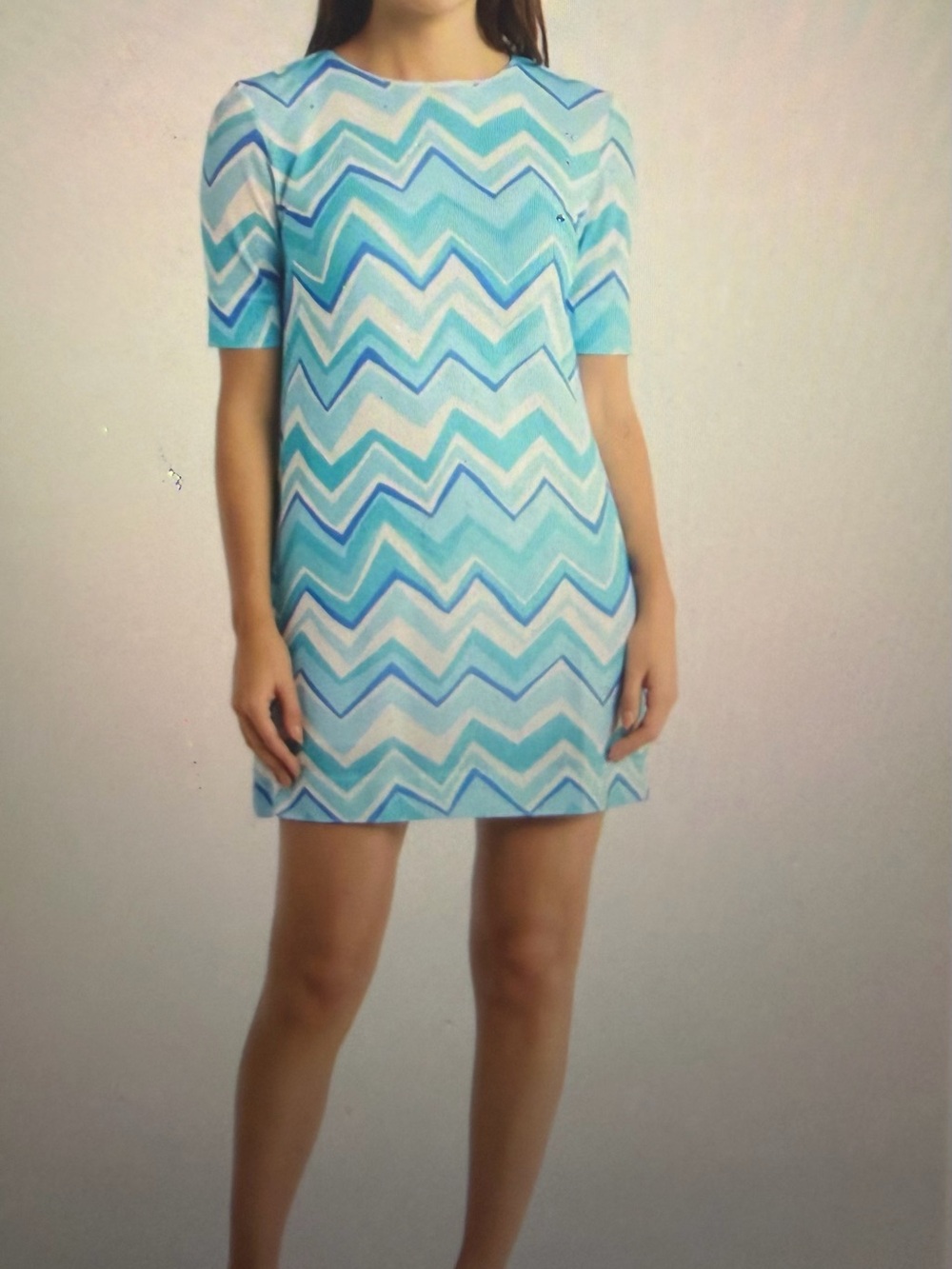 Missoni Blue Chevron Shift Dress - Women